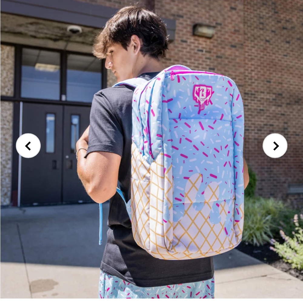 BASEBALL LIFESTYLE 101 ICE CREAM BACKPACK: COTTON CANDY - Picture 6 of 7